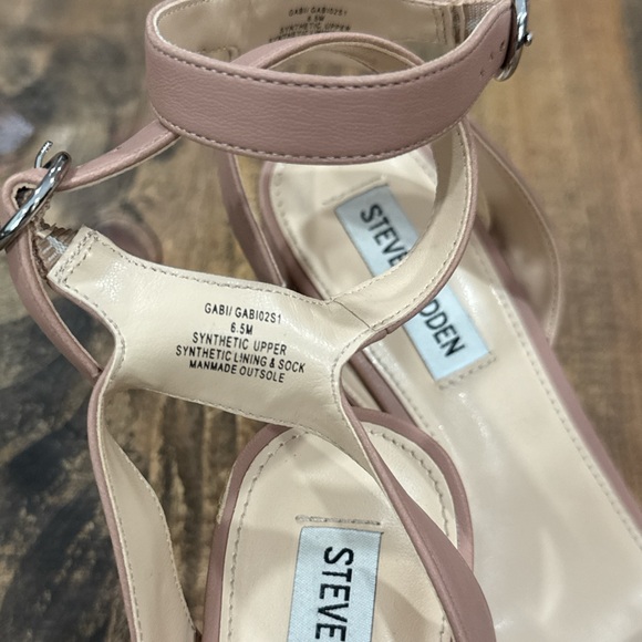 Steve Madden Nude Pink Heeled Sandals Size 6.5 - Picture 7 of 8